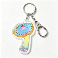 Porte-clés en acrylique personnalisé motif champignon anime, breloque mignonne en acrylique de dessin animé, cadeau de collection, décoration, usine OEM ODM