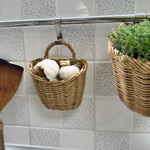 Support à ustensiles de cuisine en rotin, ensemble de rangement pour ail en osier fait main, cadeau de cuisine, cadeau pour hôtesse, cadeau de mariage - Product Image 6