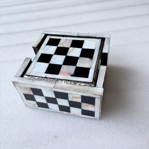 High Quality <b>Mop</b> Material Eco-Friendly Handmade Customizable Classic Design Serving Coasters - Product Image 1