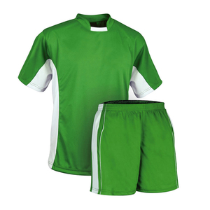 Custom Breathable Green & <b>White</b> Team Training Kit Short Sleeve Sport Jersey and Shorts <b>2</b> <b>Piece</b> <b>Set</b> - Personalized Team Uniform - Product Image 2