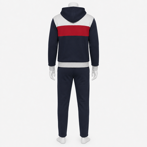 Conjunto Deportivo para Hombre con Capucha en Blanco y Negro, Pantalones Deportivos de Manga Larga, Ropa Casual de Otoño con Logotipo Frontal - Product Image 5