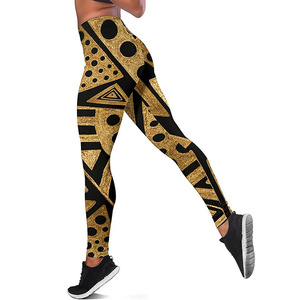 Leggings de sport pour femmes de qualité supérieure, avec impression par sublimation de la plus haute qualité, coupe ajustée, taille mi-haute et effet froncé - Product Image 4