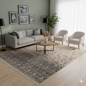 Wholesale Abstract Modern Rug Hand-Knotted Wool Indo Nepali <b>Carpet</b> <b>for</b> Living Room - Product Image 1