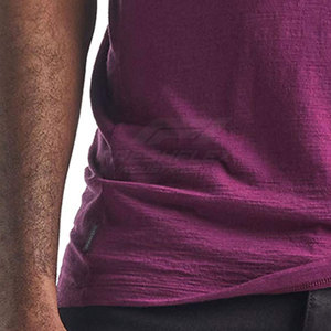T-shirt pour homme de qualité supérieure, coupe classique, uni, décontracté, 100% coton, respirant, léger, couleur contrastée personnalisée, vente en gros - Product Image 5