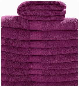 Serviette de bain en coton violet de luxe, légère, douce, séchage rapide, très absorbante, pour spa, hôtel, plage - Product Image 1