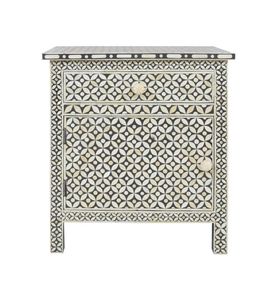Premium Handmade Bone Inlay Side <b>Drawer</b> Wooden Cabinet <b>Storage</b> Table With Beautiful Inlay Work <b>For</b> Bedroom - Product Image 5