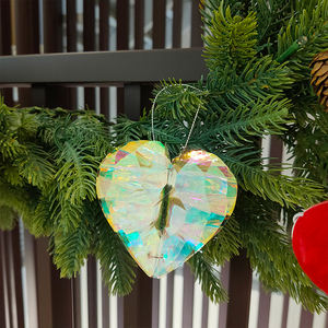 Décoration en nid d'abeille en forme de coeur décoration fête irisée - Product Image 1