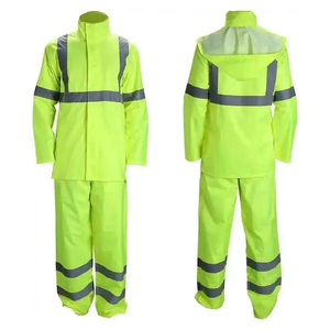 Trajes de Trabajo de Manga Larga de Alta Calidad en Color Verde Neón, Ropa de Trabajo Mecánica, Trajes de Seguridad Reflectantes de Alta Visibilidad - Product Image 1