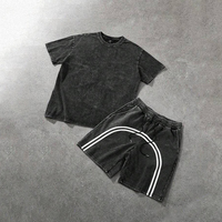 Ensemble T-shirt et short personnalisé, survêtement décontracté oversize d'hiver, tenue deux pièces en coton doux, style streetwear, vente en gros