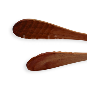 OEM Natural Eco Friendly Mitsu Teak Wood Food <b>Tongs</b> Sustainable Food Safe No Paint and Varnish Halal Customized Kitchen <b>Serving</b> - Product Image 2