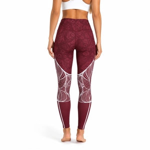 Leggings de yoga imprimés personnalisés pour femmes, taille haute, tissu extensible, coupe confortable, leggings de sport et vêtements de fitness pour femmes - Product Image 2