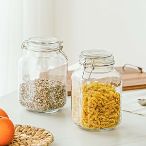 67 oz coperchio di vetro del coperchio di stoccaggio contenitore elegante barattolo di vetro per ingredienti secchi e conservazione degli alimenti - Product Image 2
