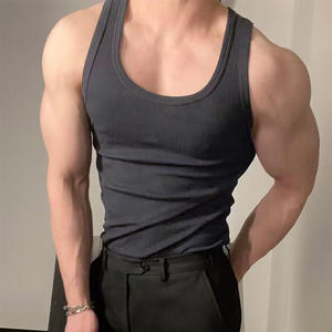 <b>Men</b> Gym Tank Top Breathable Lightweight <b>Sleeveless</b> Athletic Performance Shirt for Running Training Fitness Workout Wear - Product Image 2