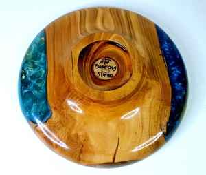 ชามไม้ทรงกลมแบบคลาสสิก ทำมือ เป็นมิตรกับสิ่งแวดล้อม พร้อมชามใส่ของตกแต่งด้วยอีพ็อกซี่เรซิ่น และจานรองแหวน - Product Image 5