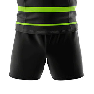 Ensembles d'uniformes de rugby de haute qualité en gros, 100 % polyester, impression numérique personnalisée sur le devant, ensemble maillot et short de rugby - Product Image 6