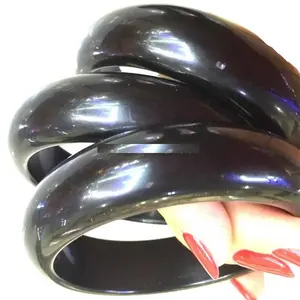 Thời Trang Trang Sức Vòng Đeo Tay Bán Buôn Obsidian Đá Quý Bangle Tự Nhiên Đen Obsidian Ngọc Tay Chạm Khắc Real A Đá Bangle - Product Image 1