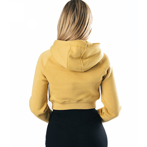Women’s Cropped Pullover Hoodie Sweatshirt for Casual Wear, <b>Long</b> <b>Sleeve</b> Fleece Crop Hoodie <b>Top</b> with Drawstring Hood and Relaxed - Product Image 3