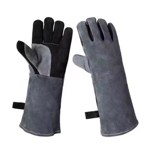 Gants de soudage en cuir de vachette en gros, avec manchette de sécurité, paume et pouce renforcés, imperméables, ignifuges, antidérapants, compatibles écran tactile, pour la protection des mains et des bras - Product Image 1