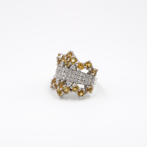 925 Sterling Silver Rhodium Plated Natural <b>Citrine</b> <b>Ring</b> - Product Image 4