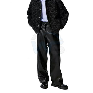 Pantalon en cuir léger et décontracté pour homme, taille haute, sur mesure, pour usage extérieur, personnalisable, imperméable pour l'hiver - Product Image 2