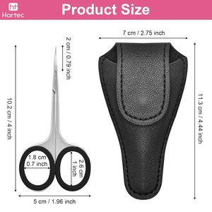 Professional Cuticle And <b>Nail</b> Scissors With Leather Pouch, Stainless Steel <b>Nail</b> Grooming <b>Kit</b> For Salon & Personal Travel Use - Product Image 6