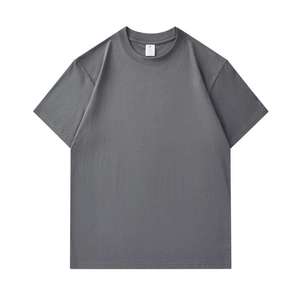 Camiseta de algodón 100% orgánico para hombre, de corte holgado, cuello redondo, personalizable, oversize, manga corta, informal, al por mayor - Product Image 1