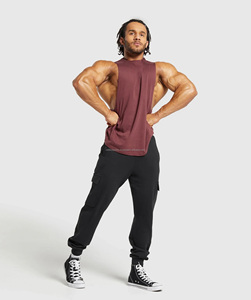 Camiseta sin mangas de gimnasio de algodón 100% personalizada para hombres, chalecos con sisas caídas, camiseta con patrón 3D, ropa de atletismo para entrenamiento, producto OEM al por mayor - Product Image 4