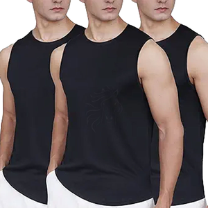 2025, Unisex Fitness para camiseta sin mangas, ropa deportiva personalizada para hombre, hecha de malla de Spandex, Top estampado de estilo callejero de Color sólido - Product Image 2