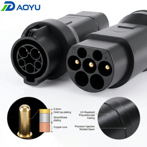 Convertisseur de charge pour véhicules électriques de type 1 à type 2, sortie AC stable 32A, compatible avec la plupart des véhicules électriques standard américains et européens - Product Image 2