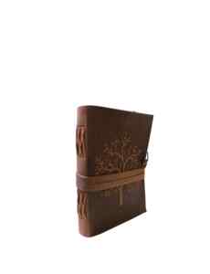 Classic Handmade Leather Journal Tree Printed Texture Strip Side Stitch Business Office Use Notebooks Recycled Cotton <b>Paper</b> - Product Image 6
