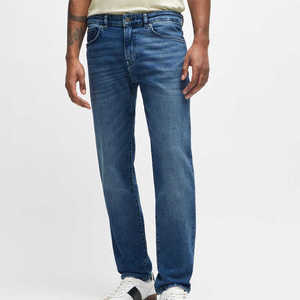 Jeans en denim pour homme, coupe droite, style décontracté, avec détails de marque et design confortable - Product Image 2