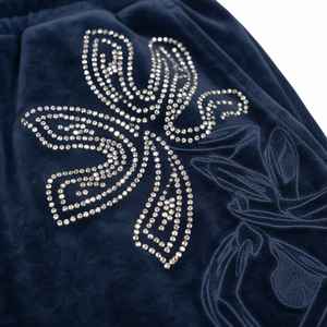 Men's Rhinestone Velvet Shorts Heavyweight Solid Eco Friendly Windproof Breathable Quick Dry <b>Mid</b> Waist Drawstring Knitted Front - Product Image 3