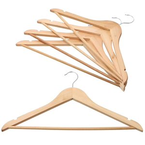 Cintre en bois de noyer de style classique avec un design attrayant et élégant en gros - Product Image 4