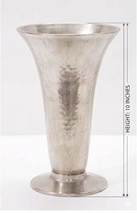 Florero de aluminio Premium Níquel crudo Brillante Niquelado Moderno Lujo Venta caliente Hogar Boda Florero antiguo decorativo - Product Image 5