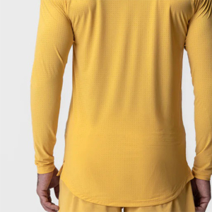T-shirt de sport à manches longues léger et confortable pour homme, respirant, vêtements de sport personnalisés pour la salle de sport, les sports et l'exercice quotidien - Product Image 5