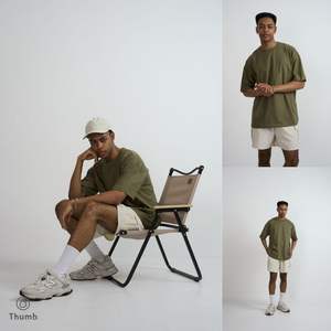 Camiseta Oversize de Algodón Tejido Premium Thumb, 200-220 GSM, 100% Algodón Peinado, Transpirable, Estilo Urbano, Corte Holgado, Liso - Product Image 1