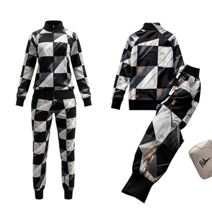 <b>Women</b> Geometric Print Athletic Tracksuit Set - Product Image 3