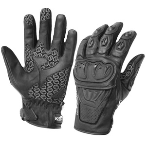 Best selling black color Genuine Leather Motorbike short <b>gloves</b> custom logo available in cheep price USA - Product Image 1