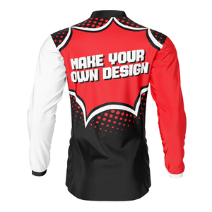 เสื้อเจอร์ซีย์ MX พิมพ์ลายโลโก้แบบเต็มตัวด้วยเทคนิค Dye Sublimation ระบายอากาศได้ดี แห้งเร็ว น้ำหนักเบา เสื้อมอเตอร์ครอส รับผลิตแบบ OEM ODM จากโรงงาน - Product Image 4