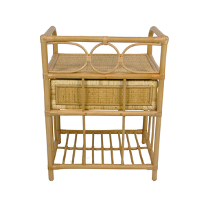 Wholesale Rattan Bedside Table Lamp Bohemian Vibes <b>Night</b> <b>Stand</b> Bedside Table Made from Vietnamese Artisans - Product Image 2