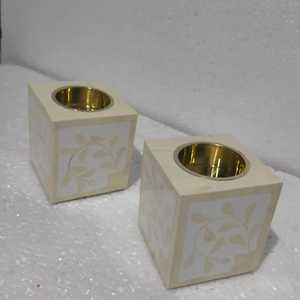 Brûleur d'encens en cristal de haute qualité, nouvelle arrivée, dernier design, incrustation d'os, porte-bougie Bakhoor, décoration d'intérieur, métal et bois - Product Image 2