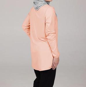 Activewear Sports Women Clothing Long Sleeved Modest T-Shirts Breathable Cotton & Polyester Made Oversized Tall Islamic T Shirts - Product Image 2