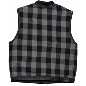 Custom <b>Men's</b> Genuine Cowhide Leather Motorcycle Club Vest Stand Collar Sleeveless Biker Riding <b>Waistcoat</b> OEM ODM Manufacturer - Product Image 6