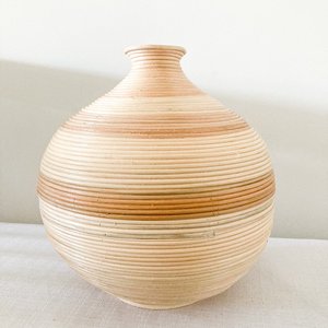 Grands vases dorés pour centres de table de mariage, vase décoratif en rotin tressé, prix le plus bas en vente - Product Image 2
