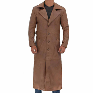 <b>Men</b> Long <b>Hooded</b> <b>Coat</b> Casual Winter Jacket <b>with</b> Functional Pockets Full Length Design and Comfortable Fabric for Daily Wear - Product Image 4