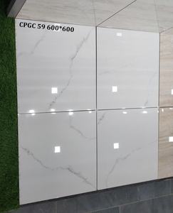 Elegantes Baldosas de Porcelana Esmaltada en Color Beige Marfil, 600x600mm 60x60cm, Acabado Brillante, Borde Rectificado, Baldosas de Primera Calidad para Pisos Interiores - Product Image 4