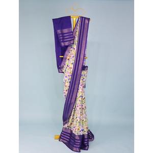 เสื้อทอผ้าทอสีม่วงพิมพ์ลายโดลาผ้าไหมแบบดั้งเดิม - Product Image 1