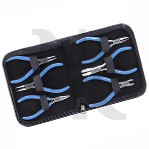 Premium Jewelers <b>Pliers</b> <b>Set</b> 06 Piece Jewelry Making Tools Chain, Flat, Round, Side Cutter, Bend Chain Nose Jewelry Tools - Product Image 4