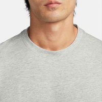 Herenshirt, grijs, lange mouwen, O-hals, regular fit, casual, jersey katoen, effen kleur, uni, gebreid.