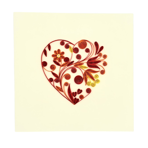 Tarjeta de Quilling Personalizada con Diseño de Corazón y Amor, Tarjeta de Felicitación Hecha a Mano con Sobre, Especial para Todas las Ocasiones - Product Image 4